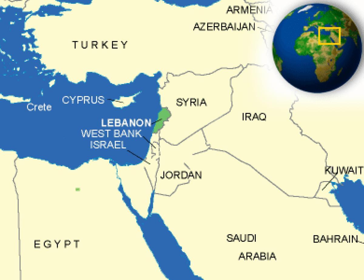 لبنان على الخريطة