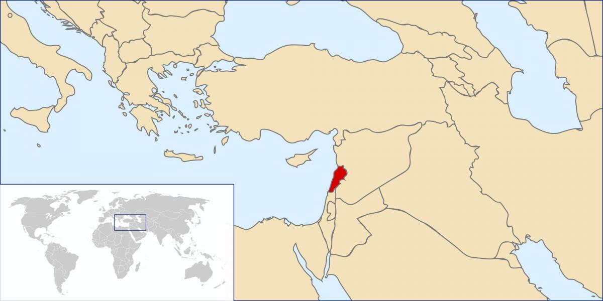 خريطة لبنان العالم 