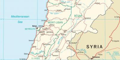 لبنان خريطة الطرق