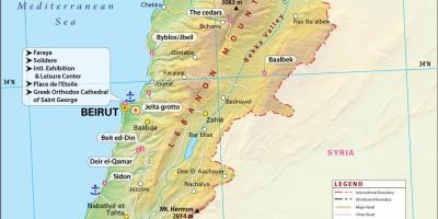 الخريطة القديمة لبنان